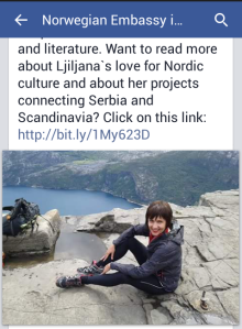 Fb profil Norveske ambasade