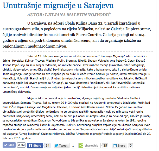 Unutarnje migracije u Sarajevu